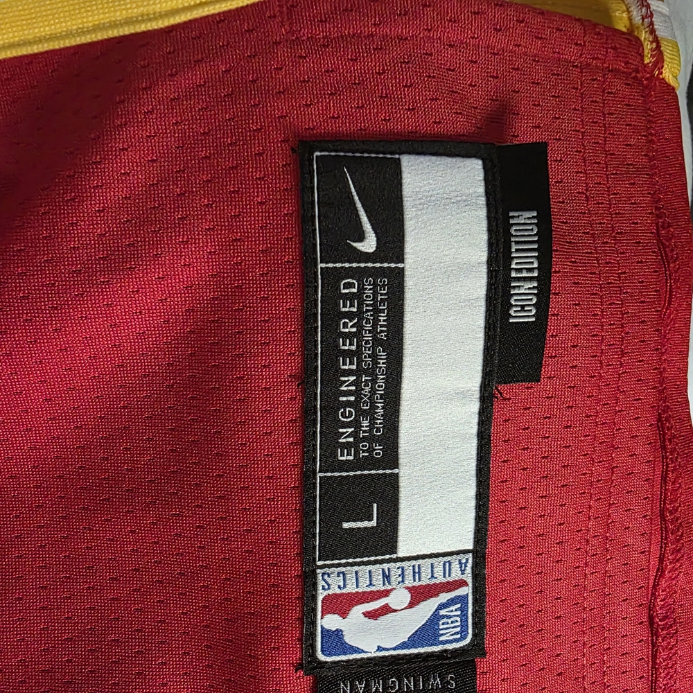 Red and Yellow Atlanta Basketball Jersey - Picture 2 of 3